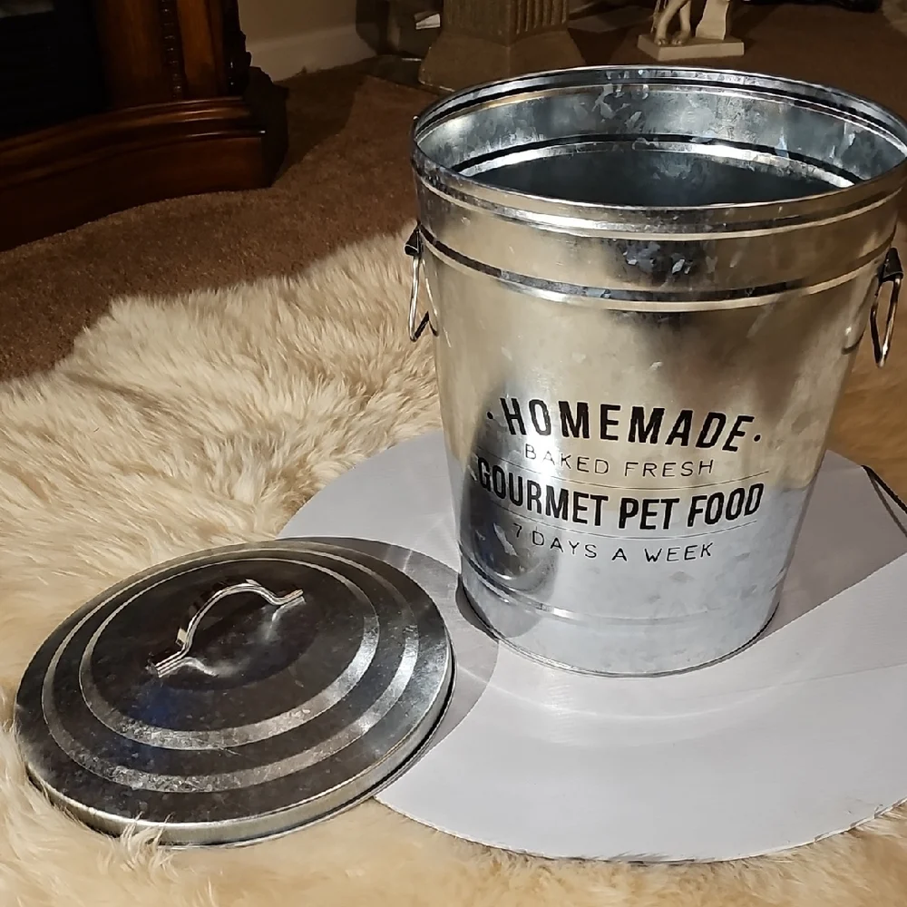 Silver Pet Food Storage Bin